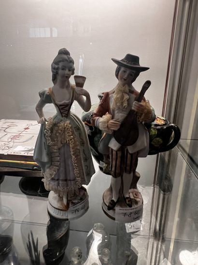 Dans le goût de Saxe
Deux statuettes en biscuit...