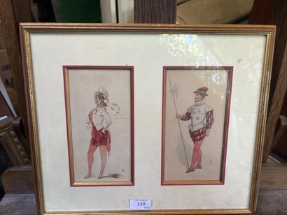 Pièce encadrée à décor de portrait de femme...