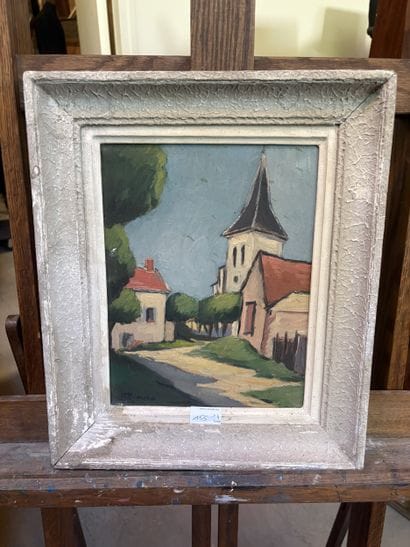 ECOLE MODERNE
Vue de port
Huile sur toile,...