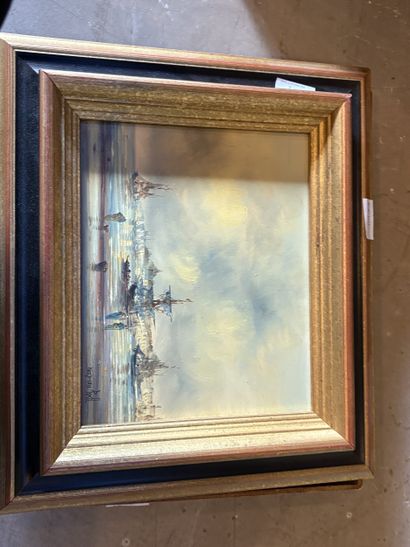 Réunion de tableaux, pièces encadrées et...