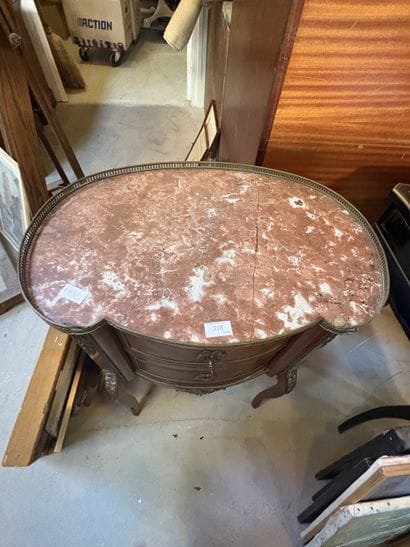 Table chiffonnière en bois de placage, de...