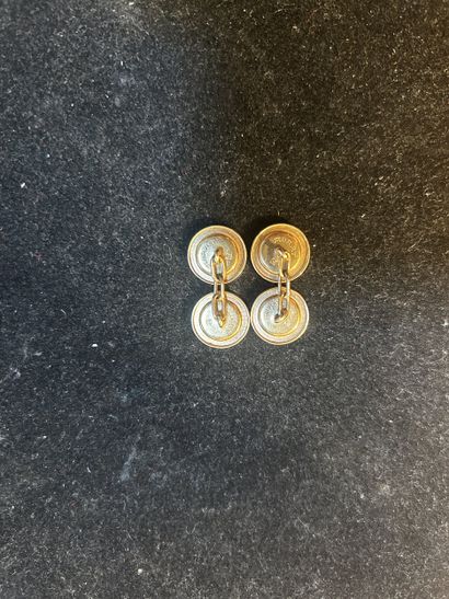 MURAT
Paire de boutons de manchette circulaires,...