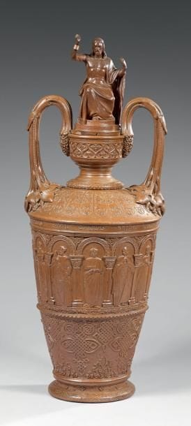 VASE AUX OU DES APÔTRES Grès émaillé du Beauvaisis...