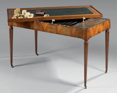 TABLE TRIC-TRAC Bois naturel et bois plaqué,...