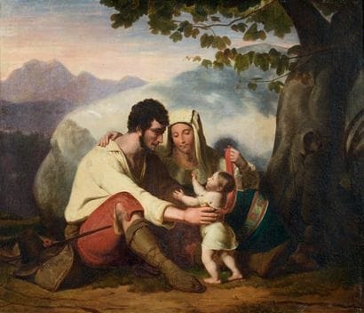 ÉCOLE ITALIENNE VERS 1830/1840
AMOUR, LES...