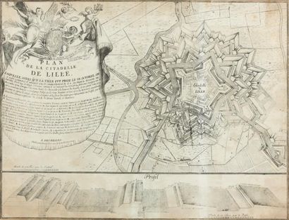 SUITE DE QUATRE GRAVURES DU XVIIIe SIÈCLE
PLAN...