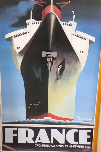 Cie Générale Transatlantique - Quatre affiches...
