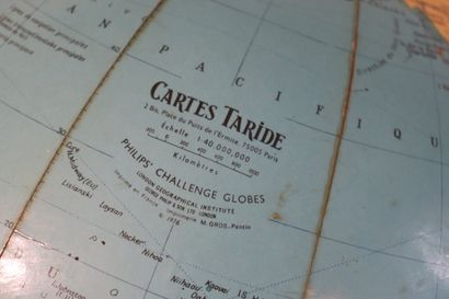 Globe terrestre Mappemonde Carte TARIDE 1976,...