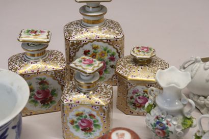 Lot de diverses céramiques dont vases soliflores,...