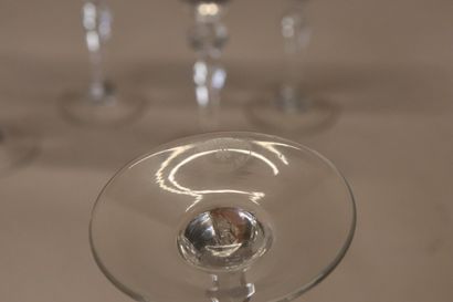 CRISTALLERIE DE LORRAINE suite de six verres...