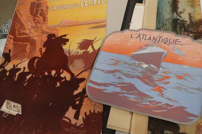 Lot de diverses estampes et affiches dans...