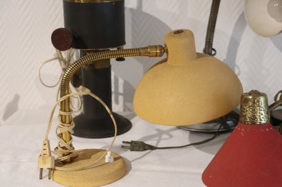 Lot de 7 lampes de bureau des années 50 et...