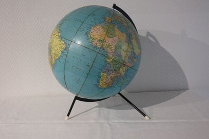 Globe terrestre Mappemonde Carte TARIDE 1976,...