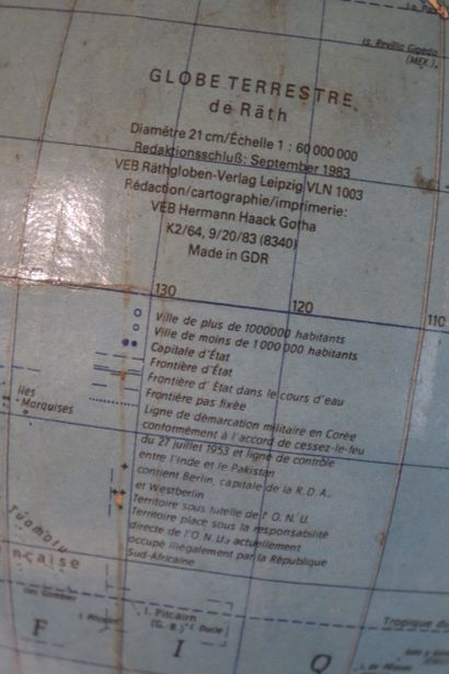 Globe terrestre Mappemonde 