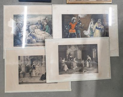 Lot de gravures dont O'Klein (14 x 47cm)...