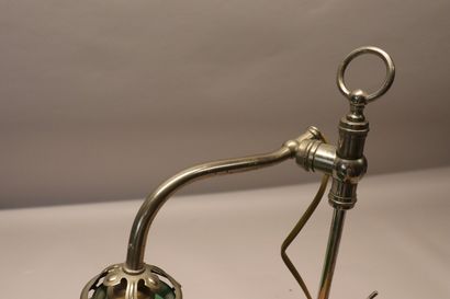 Lampe de bureau pied en métal chromé télescopique...