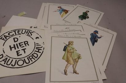 Lot d'estampes polychromes, cadeaux laboratoires...