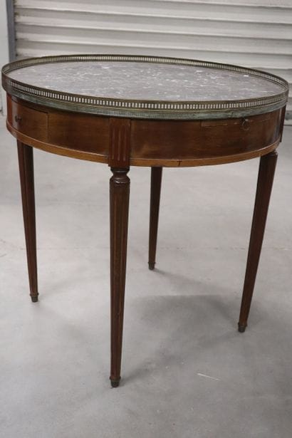 Table bouillote en bois naturel, plateau...