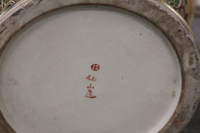 JAPON - SATSUMA - Vase balustre en céramique...
