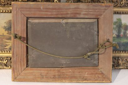 Paire d'huiles sur bois par LARREY Dim :...