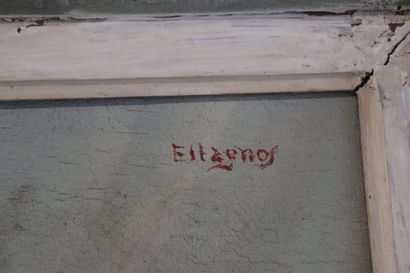 Ecole XXème, Nu féminin allongé, Huile sur...