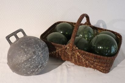 Lot de 6 flotteurs de filet de Marine en...