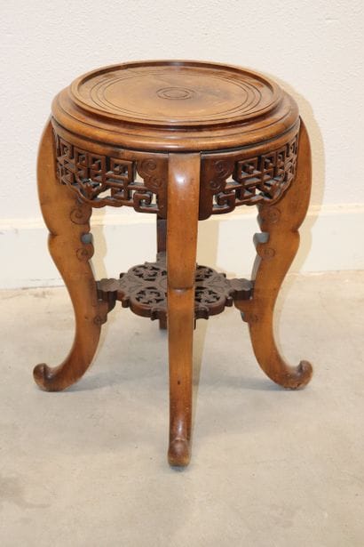Sellette porte pot quadripode en bois dur...