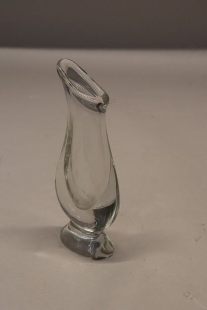 SEVRES France vase soliflore en cristal transparent...