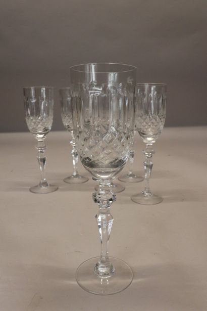 CRISTALLERIE DE LORRAINE suite de six verres...
