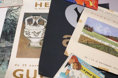 Lot de 6 affiches d'exposition années 60...