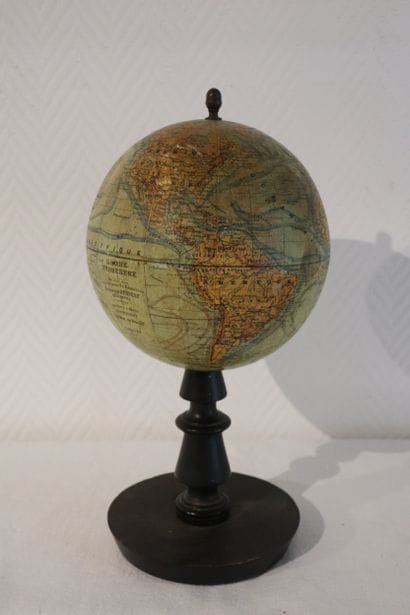 Globe terrestre Mappemonde pied bois XIXème...
