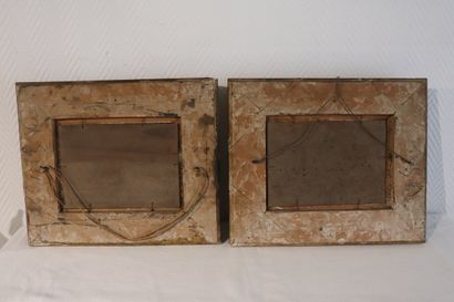 Paire d'huiles sur bois par LARREY Dim :...