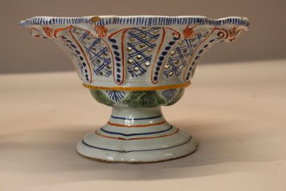 Paire de coupes montées ajourées ou passoires...