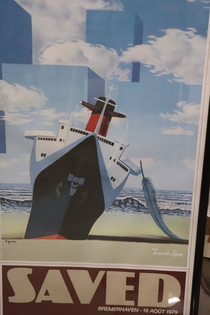 Cie Générale Transatlantique - Quatre affiches...