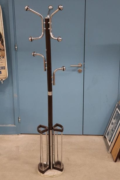 Porte manteau vintage en métal chromé, métal...