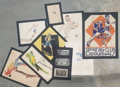 Maurice FRICHOU (1903_1974) Lot sur le Sporting...
