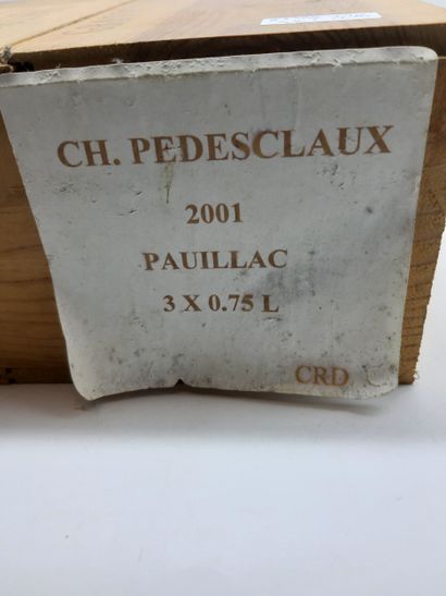 2001 Ch PEDESCLAUX Pauillac GCC5 3 blles...