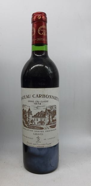 1974 Ch CARBONNIEUX rouge , Pessac Léogan,...