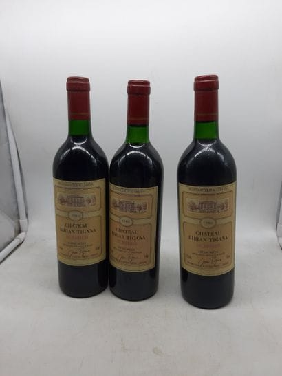 1986 Ch BIBIAN TIGANA, Listrac Médoc, 3 Blles...