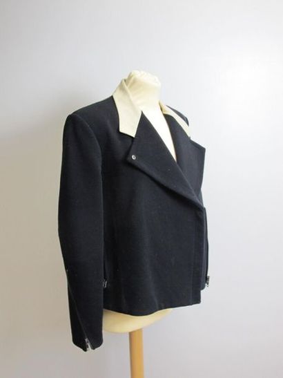 Helmut Lang,
Blouson en coton bleu marine...