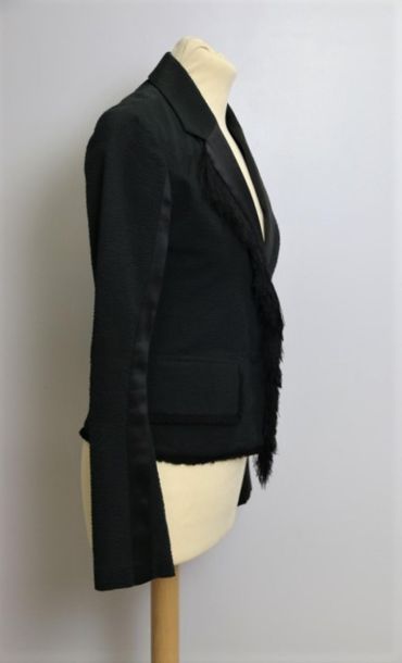 Paco RABANNE circa 2017,
Blazer noir en coton...