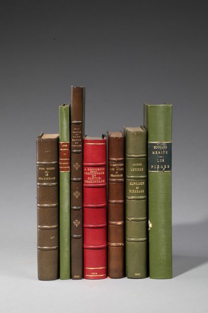 POACHING AND TRAPPING]. 7 books in-8 and...