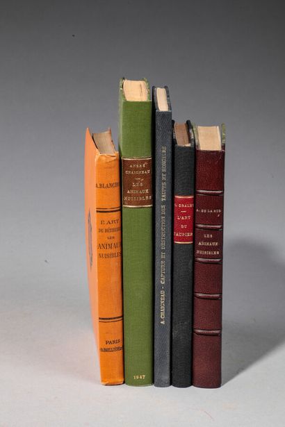 POACHING AND TRAPPING]. 7 books in-8 and...