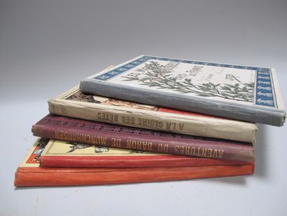 [JOB]. 4 volumes illustrated by Job. Tours,...