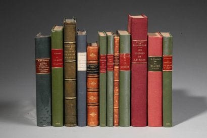 DOGS]. 12 books in-8 and in-12 in half-chagrin...