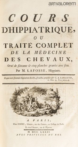 Philippe-Étienne LAFOSSE. Cours d'hippiatrique,...