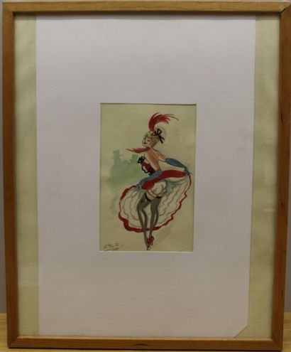 Alice HUERTAS (XXe siècle)

Danseuse de cabaret

Gouache...
