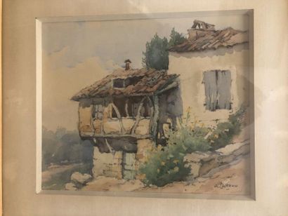 A CATTEAU (XXe)

Cinq aquarelles sur papier...
