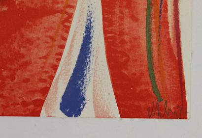 Olivier DEBRÉ (1920-1990) 

Le rideau rouge,...