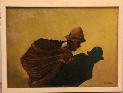 J.V. DUPRE (XXe siècle)

Le porteur, huile...